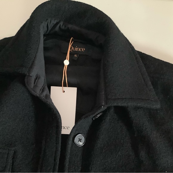 Quince NWT Merino Wool Shirt Jacket Black Multiple Sizes - Picture 13 of 16